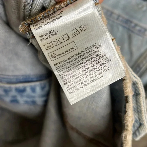 H&M Lover Not a Fighter Denim Distressed Oversized Vest NWT - Picture 5 of 5